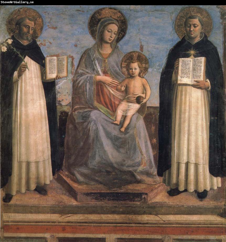 Fra Beato Madonna and Child with St Dominic and St Thomas Aquinas